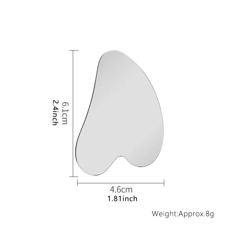 2025 New Gua Sha Facial Tools Scraping Massage Tool Stainless Steel SUS304 Smooth SPA Therapy For Face gua shua