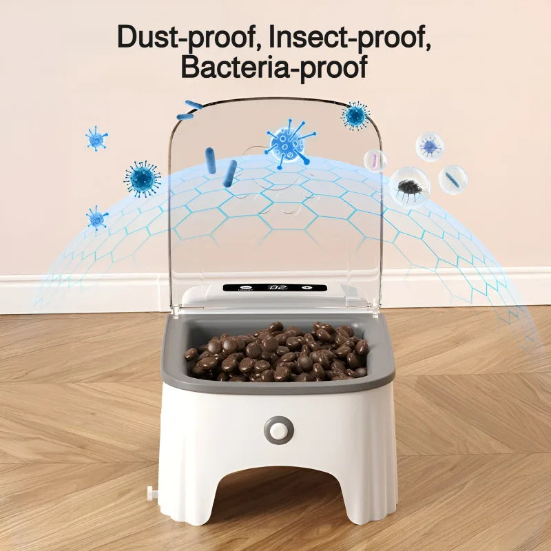 Pet Smart Sensor Feeder Automatic Sensor Open Lid Feeding Machine Cat Food Moistureproof Neck Care Smart Feeder for Small Dog