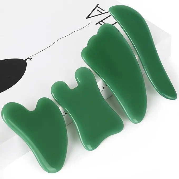 Gua Sha Massage Tools, 1Pcs Gua Sha Tools of Multi-Shapes, Guasha Scraping Massage Tools for Face and Body