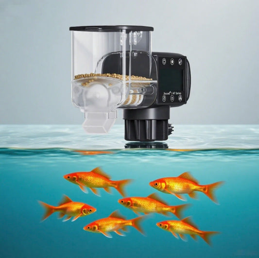 Jietao Smart Fish Tank Feeder for Ornamental Fish, Automatic Food Dispenser with Timer, 500ml Large Capacity
