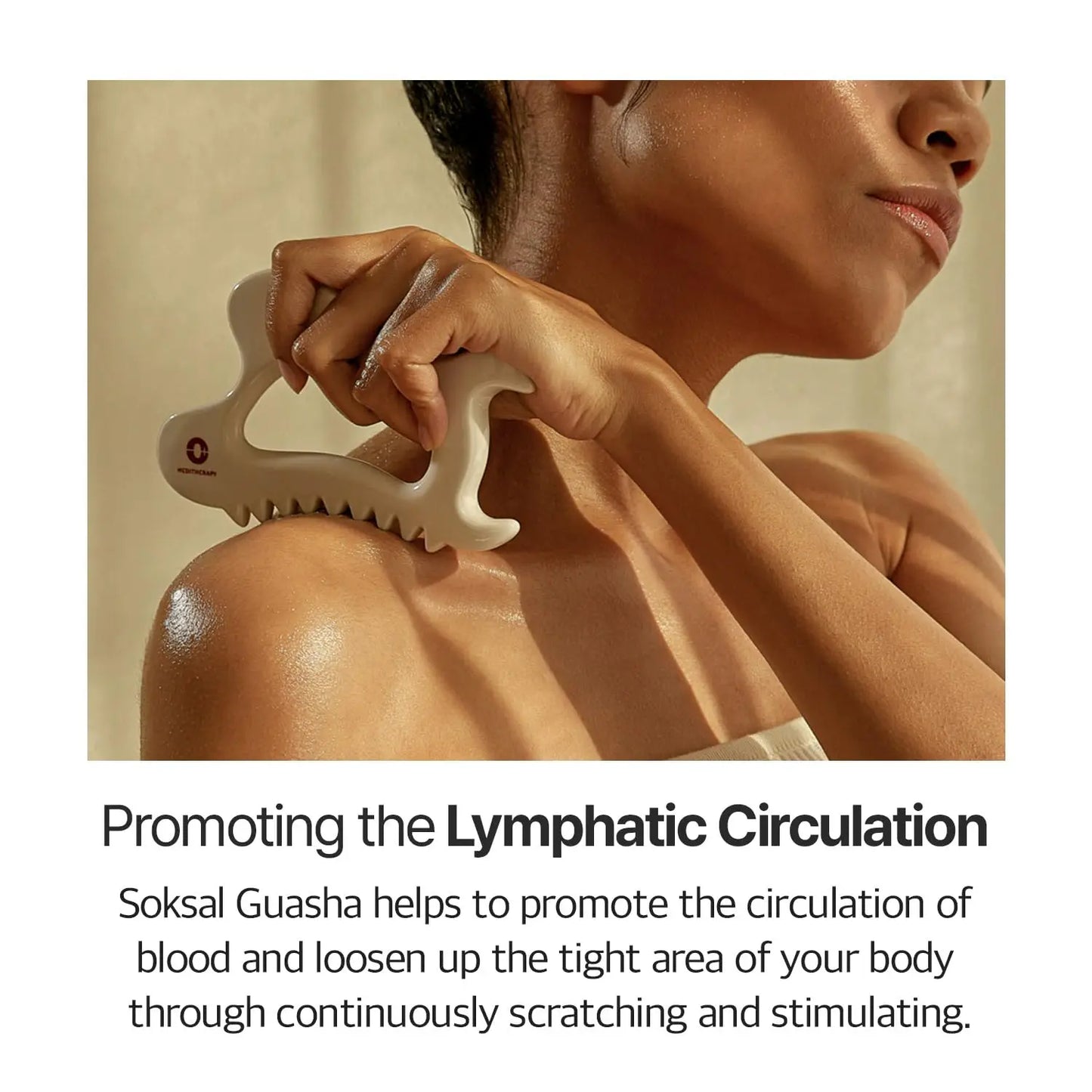 MEDITHERAPY SOKSAL Ergonomic Versatile Handheld Gua Sha Board for Face & Body, Gua Sha Massage Tool Relaxation & Beauty Massager