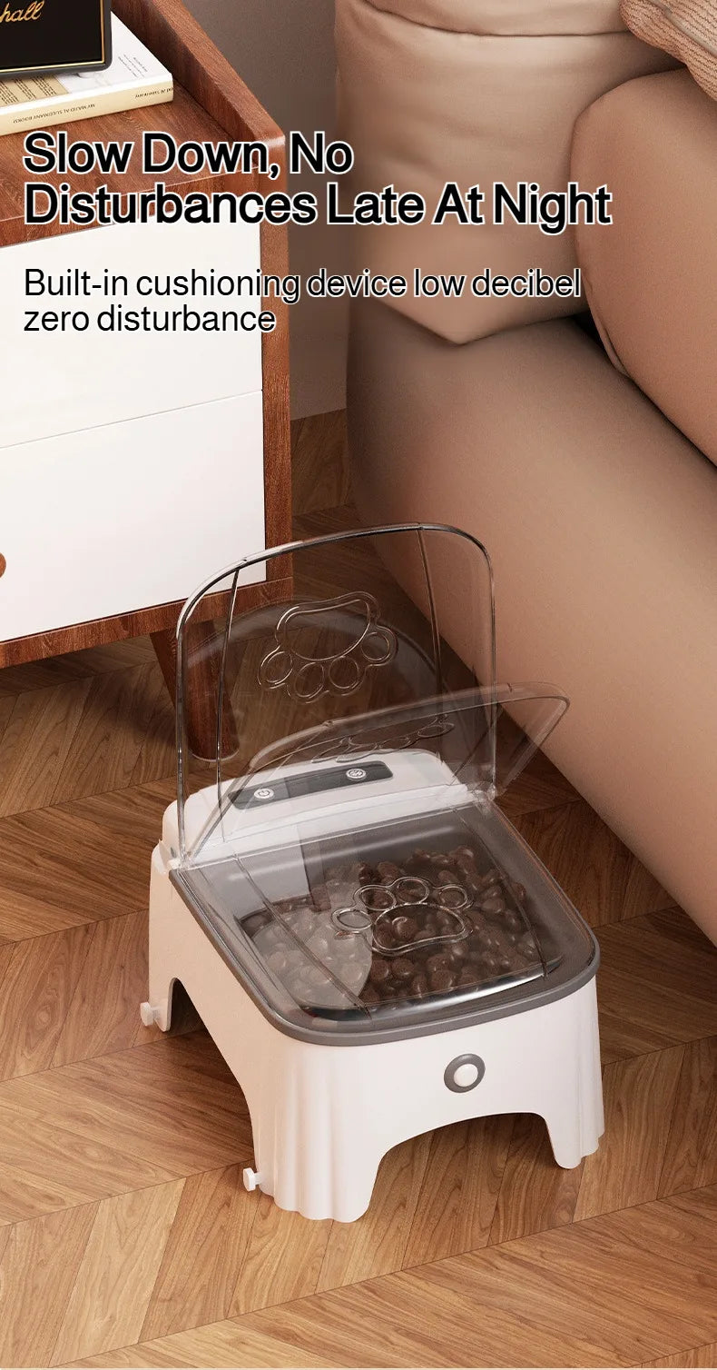 Pet Smart Sensor Feeder Automatic Sensor Open Lid Feeding Machine Cat Food Moistureproof Neck Care Smart Feeder for Small Dog