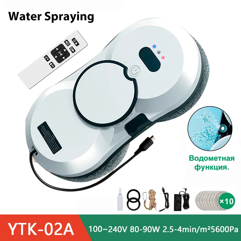 DIVEDEER Home intelligent cleaning robot with automatic water spraying function, anti drop magnetic glass cleaning machine