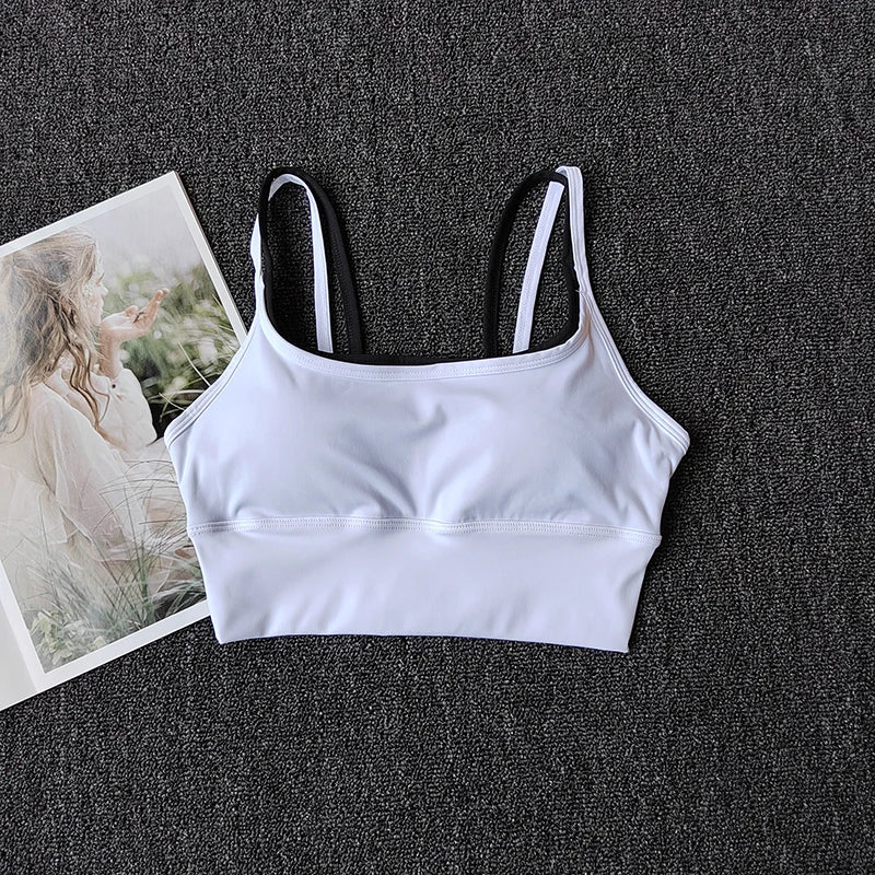 Women Breathable Sports Bra Shockproof Fitness Tops Push Up Gym Crop Top Brassiere Sport Bras Gym Workout Top Seamless Yoga Bra