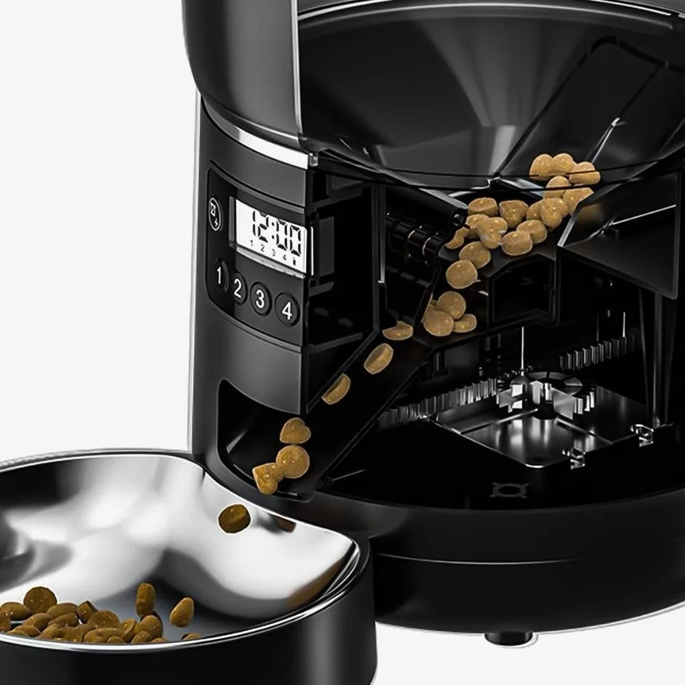 4L Smart Pet Feeder Stainless Steel Bowl Timed Feeding APP Control Feeder Remote Control 9-Meal Dog Food Dispenser For Cats Dogs