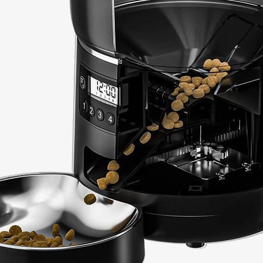 4L Smart Pet Feeder Stainless Steel Bowl Timed Feeding APP Control Feeder Remote Control 9-Meal Dog Food Dispenser For Cats Dogs