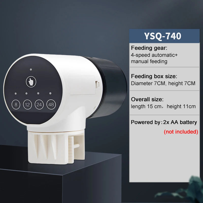 Automatic Aquarium Feeder Intelligent Timing Feeder Fish Tank Gold Fish Feeder Large Capacity Turtle Smart LCD Display Dispenser