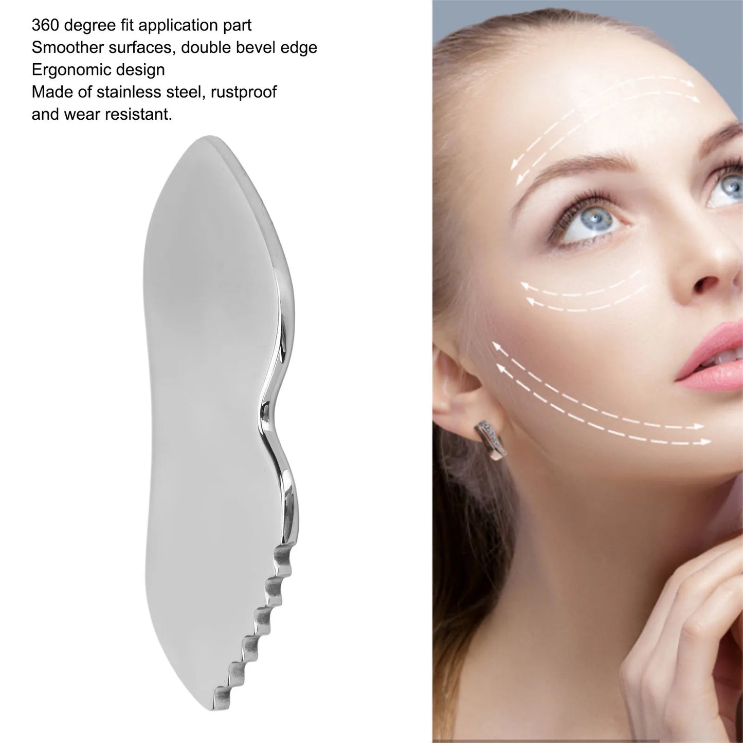 Gua Sha Tool Gua Sha Massage Board Smoother Surfaces Ergonomic Design Comfortable Grip Light Portable for Body Care