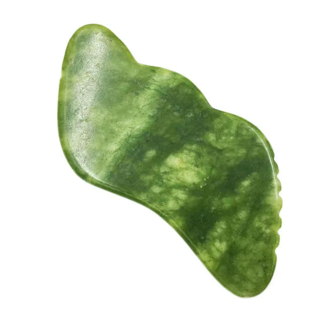 Natural Jade Stone Guasha Board Gouache Scraper For Body Acupoint Press SPA Acupuncture Skin Facial Care Massage Anti Aging Tool