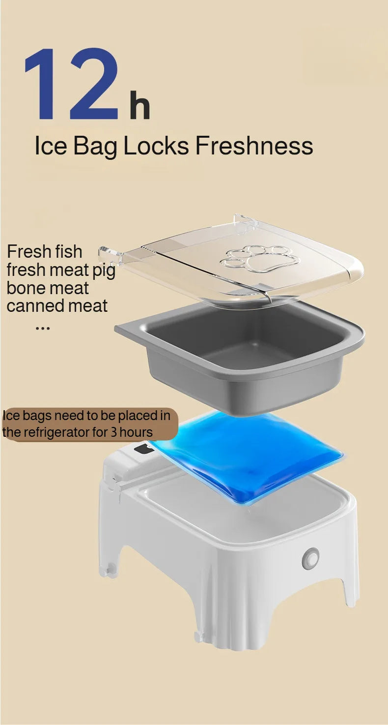 Pet Smart Sensor Feeder Automatic Sensor Open Lid Feeding Machine Cat Food Moistureproof Neck Care Smart Feeder for Small Dog