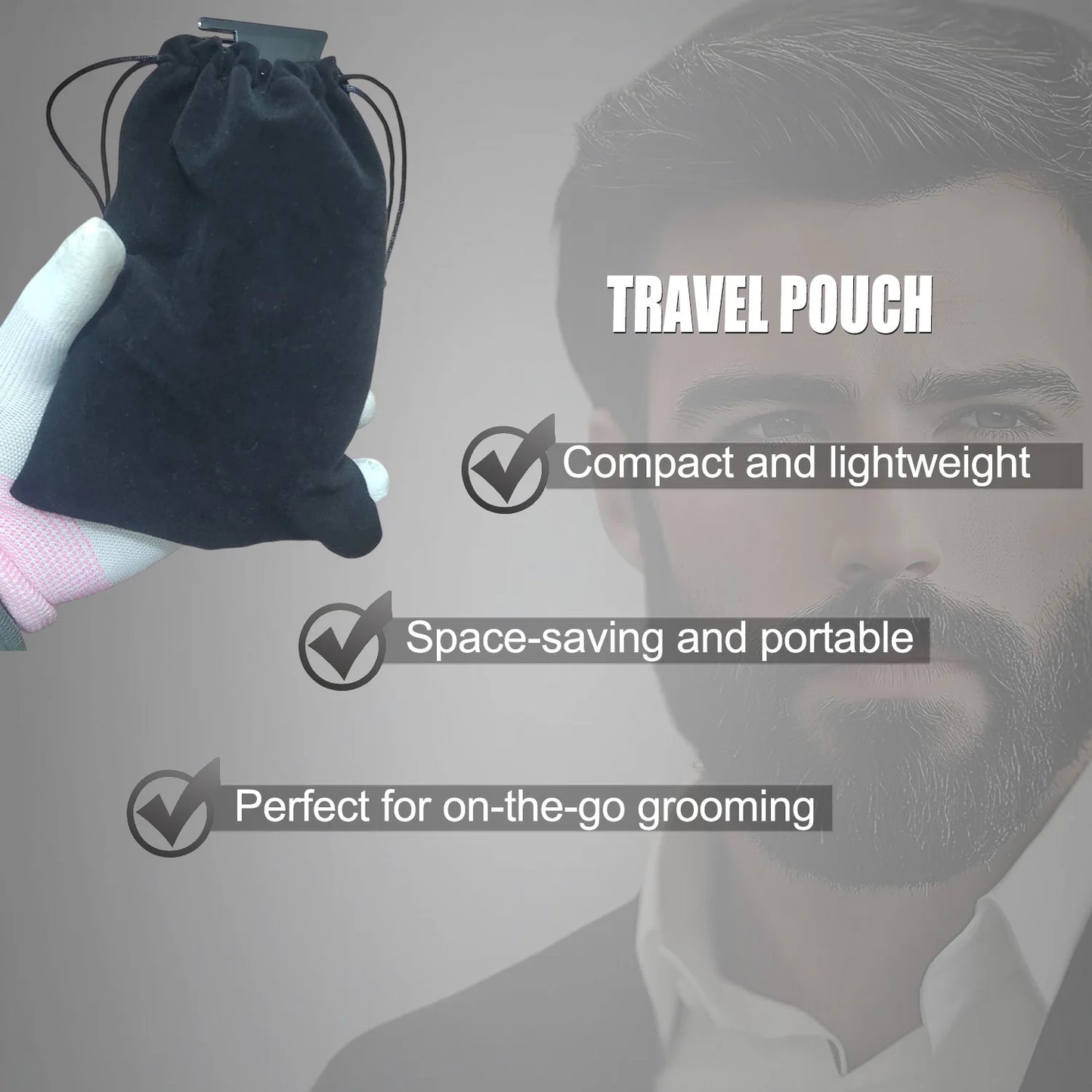 The Gracemen Beard Kit - 6 in 1 Grooming Suit for Men- Beard Template & Brush & Comb & Eyebrow Razor & Scissors with Travel Bag
