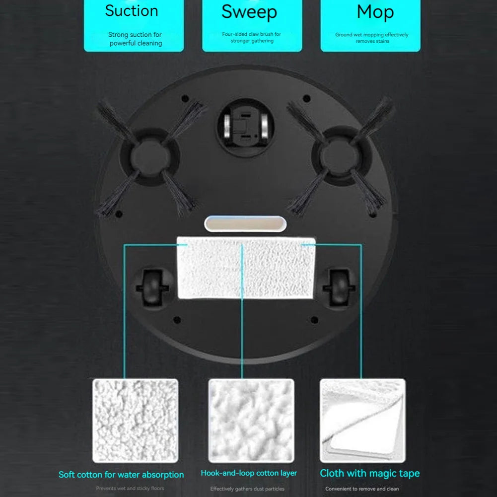 Smart Sweeping Robot Vacuum Cleaner Mopping 3 In 1 Automatic Cleaning Suction Power Mopping Sweeping Machine for Home Appliance