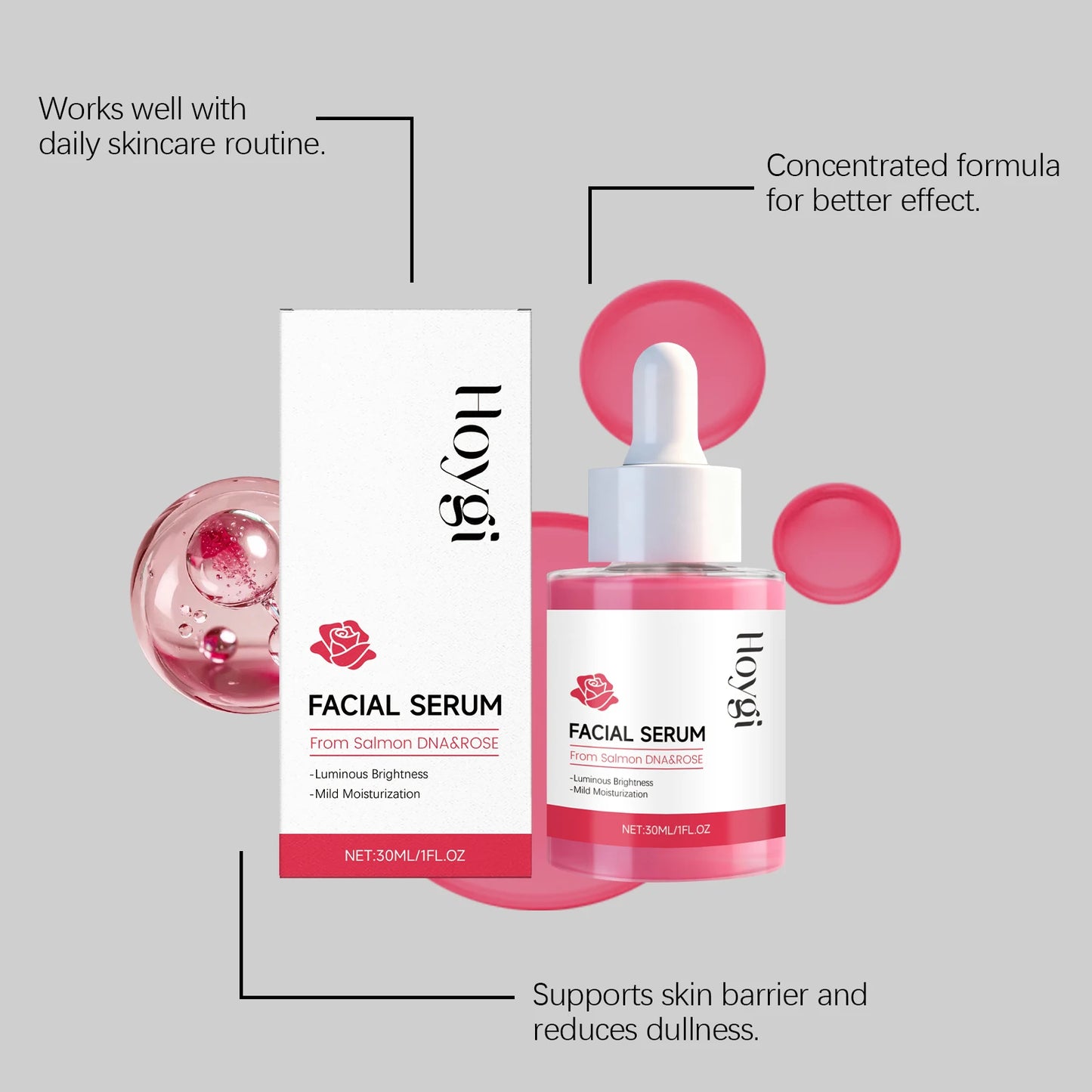 Moisturizing & Brightening Serum - Nourishes Facial Skin, Boosts Elasticity, Refines Texture & Leaves Skin Smooth