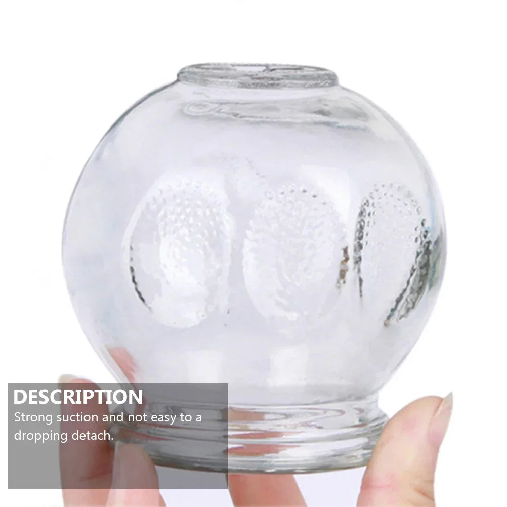 6 Pcs Gua Sha Therapy Cans Body Set Chinese Set Glass Fire Can Hand Tools Appliance Thickened Cupping Cup Massager Scraping Cups