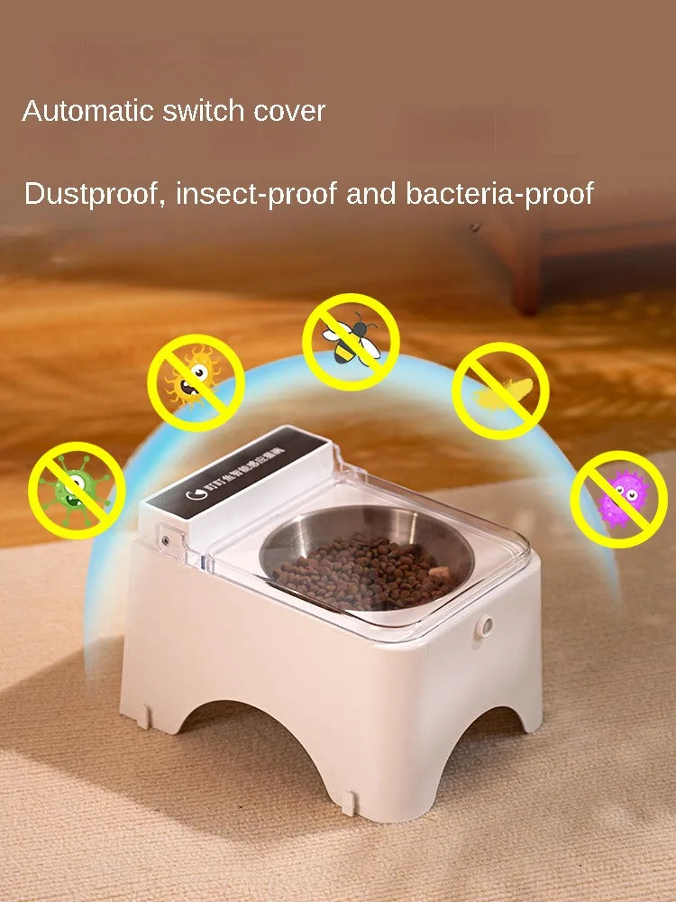 Smart Cat Bowl Intelligent Lid Opening Pet Bowl Infrared Sensor Cat Dog Food Feeder Anti-mouse Pet Food Dispenser Cats Supplies