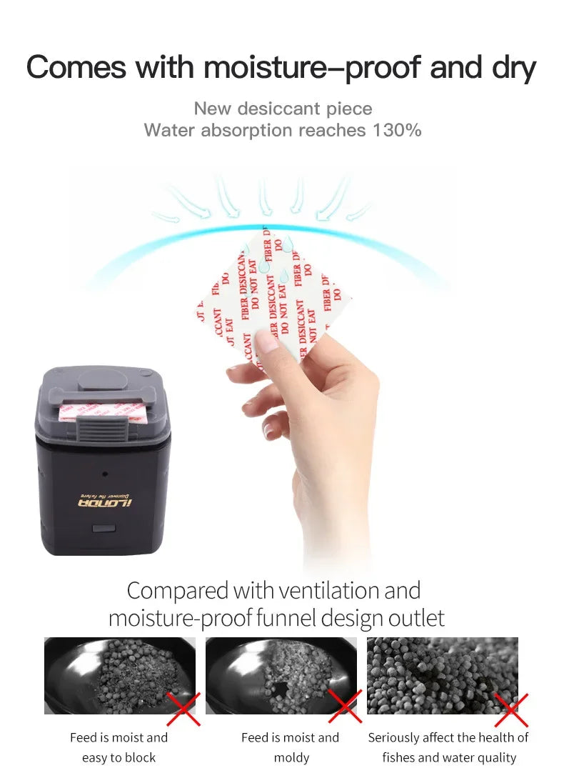 Automatic Aquarium Fish Tank Feeder Timing/Wifi Wireless Smart Phone App Intelligent Speaker Voice Remote Control Fish Feeding