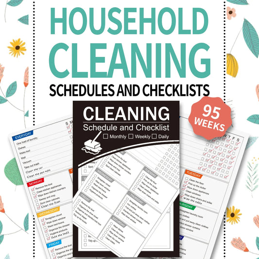 A5 Cleaning Planner,Weekly Cleaning Schedule, Home Organization Journal for  Stress-Free Home Organization and Housekeeping