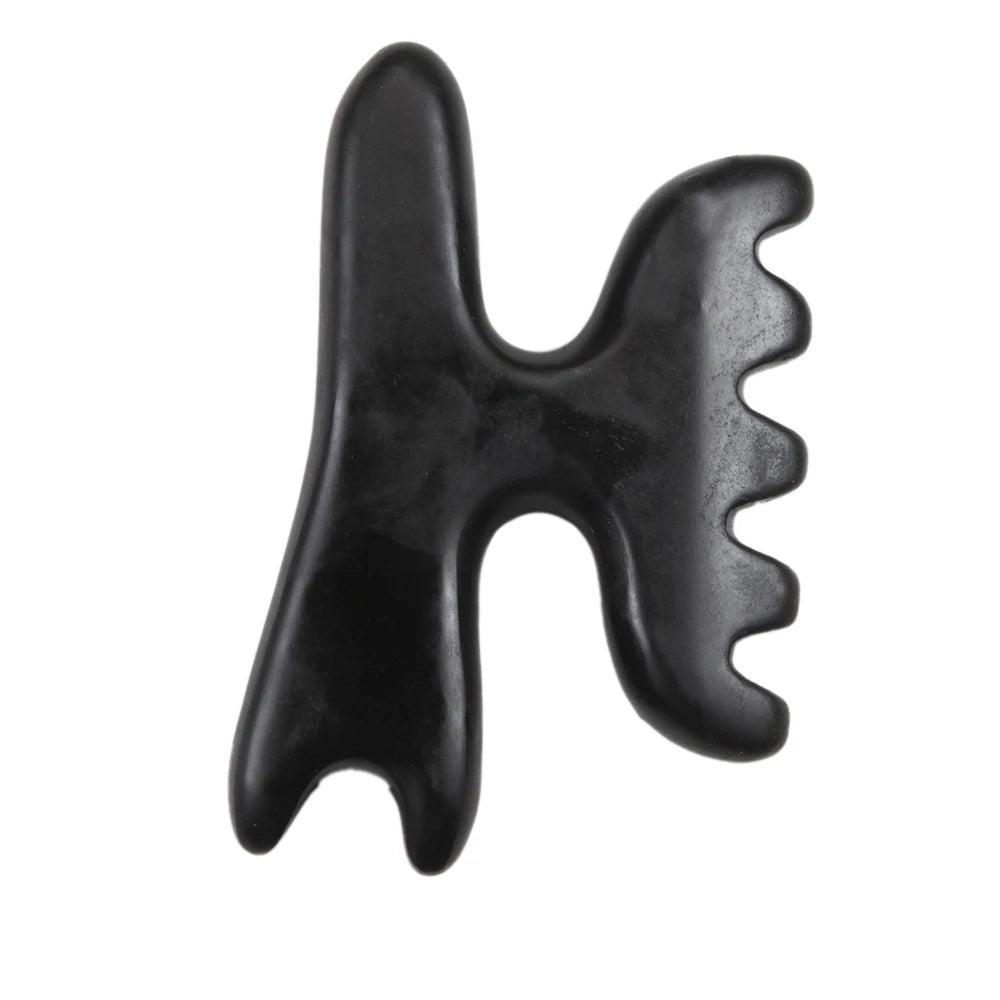 Gua Sha Facial Body Massage Tools,Unique 9-Edge Gua Sha Bian Stone,3D Gua Sha Stone with Ridges,Gua Sha Scraping Massage Tool