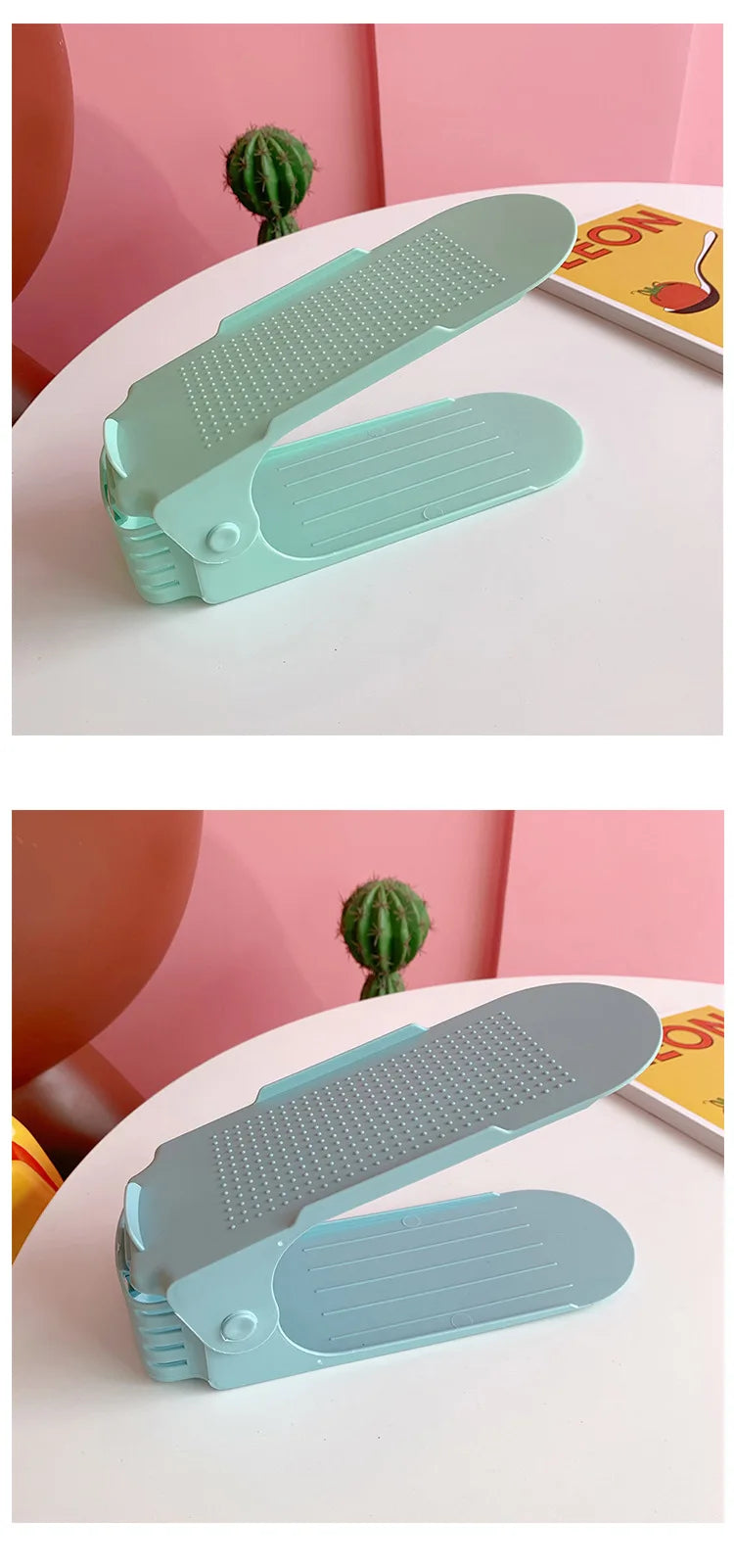 8pcs Adjustable Shoe Stacker Double Shelf Space Savers Shoe Slots Organizer Shoe Slots Shoe Rack Holder for Closet Organization