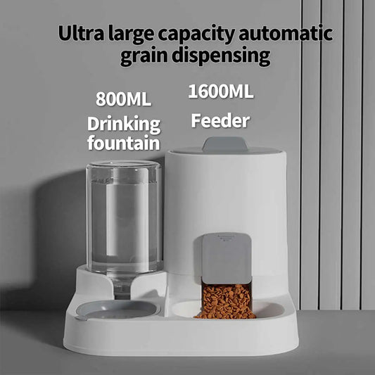 Feeder - Dual-purpose Drinking and Feeding Unit - Convenient, Simple, Large Capacity -Suitable for Small and Medium Dogs and cat