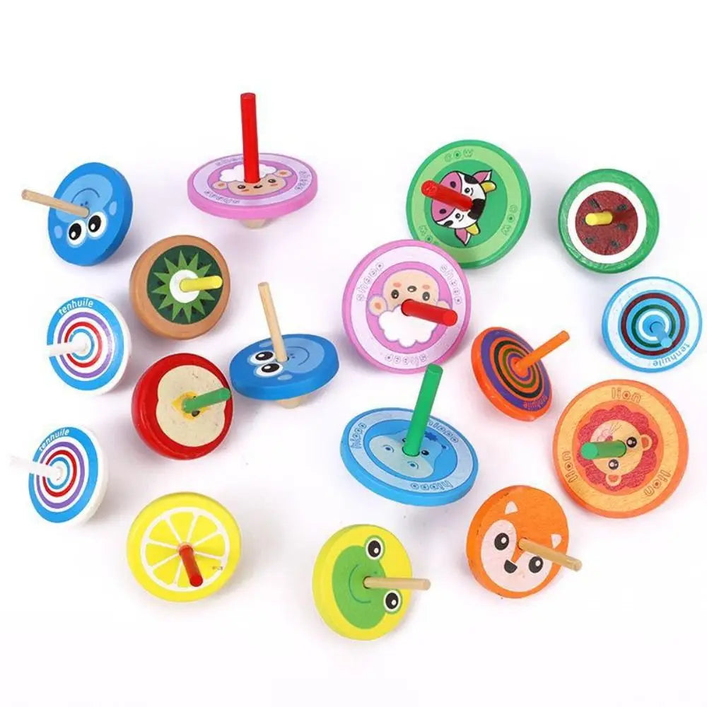 Toys Educational Game Peg-Top Spinning Top Wooden Rotate Gyro Desktop Spinning Top Woode Spinning Top Toy Wooden Gyro Toys