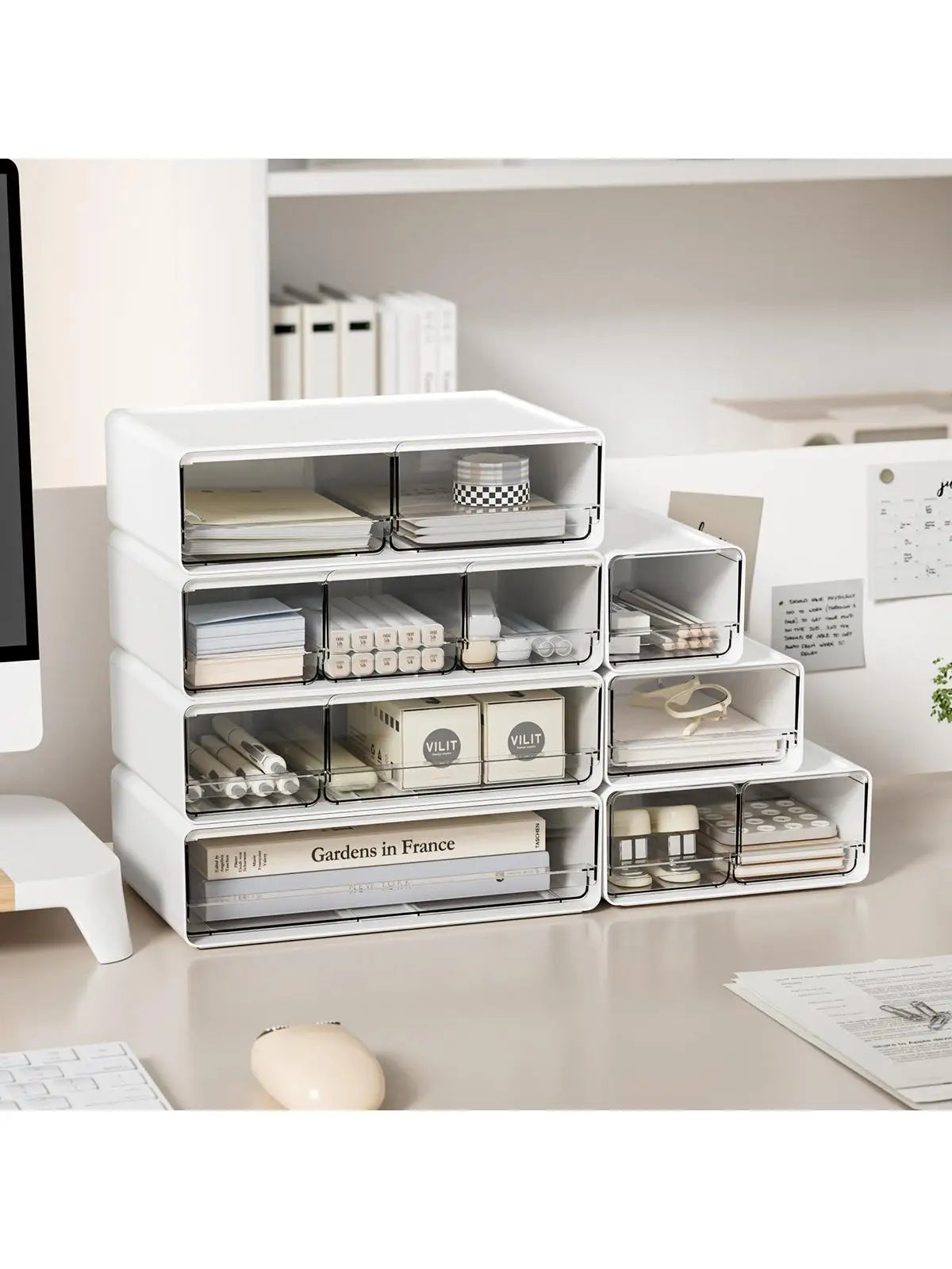 Simple Der Sle Desktop Organizer Cosmetic Storage Cabinet Office Document Storage Box Multi ids Space Saver