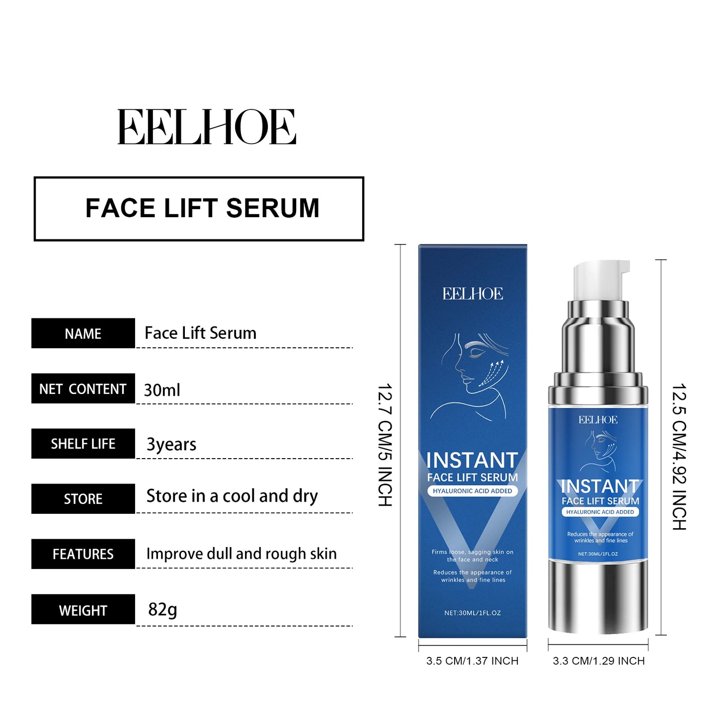 Hydrating Facial Serum with Glycerin for Dry Skin Deep Moisture Plumping Effect Smooth Radiant Skin Lightweight Fast Absorbing