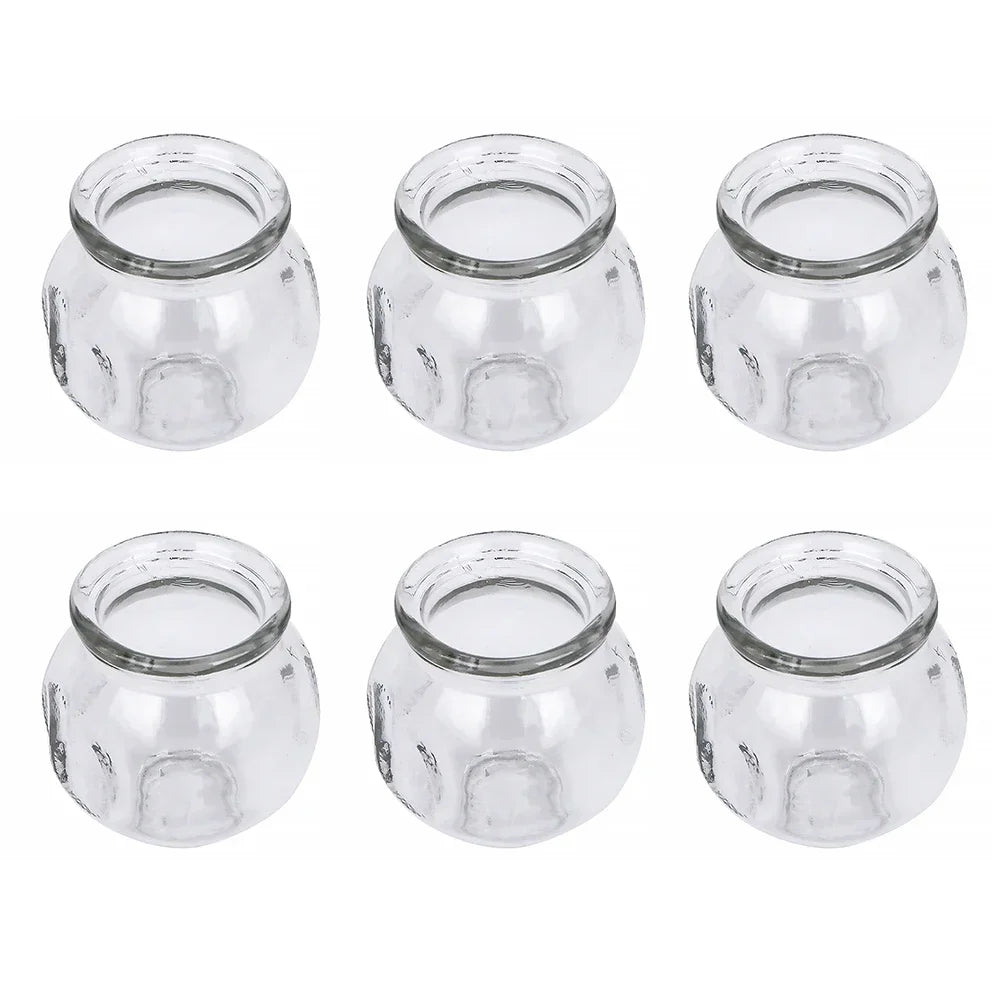 6 Pcs Gua Sha Therapy Cans Body Set Chinese Set Glass Fire Can Hand Tools Appliance Thickened Cupping Cup Massager Scraping Cups