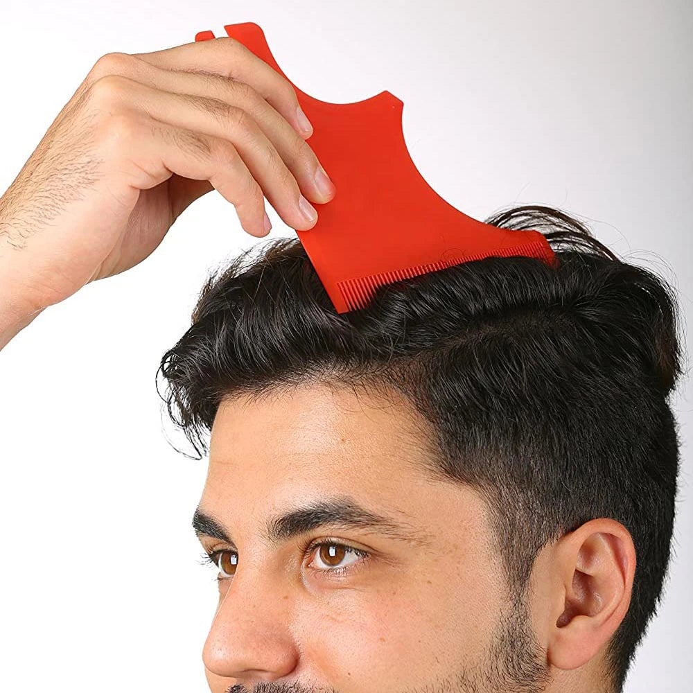 Haircut Kit Beard Hair Goatee Neckline Shaving Template Hairline Beard Shaping Tool Hair Cutting Grooming Kit Barber Supplies