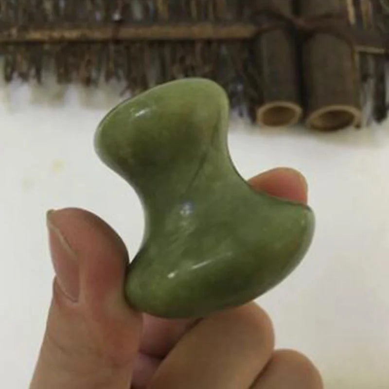 Natural Jade Stone Guasha Board Gouache Scraper For Body Acupoint Press SPA Acupuncture Skin Facial Care Massage Anti Aging Tool