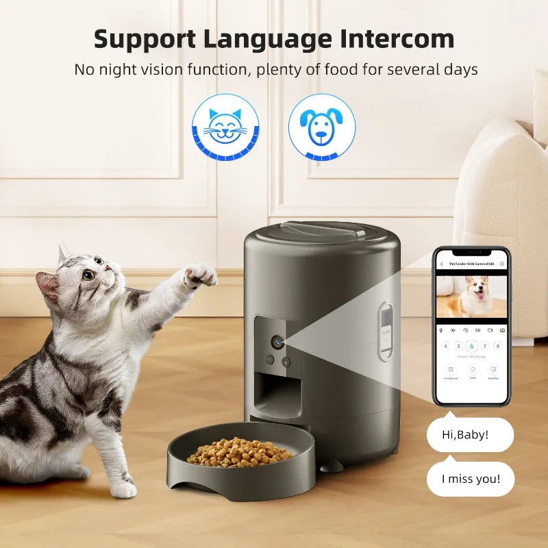 2L Smart Dog Automatic Feeder Wifi Video Capability Timer Dogs Automatic Feeders with Camera Cat Feeders Cheap Pet Supplies