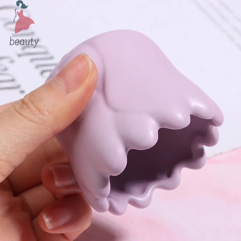 Purple Ceramic Gua Sha For Face Body Massage Tool Body Guasha Board For Relief Massage Face Lift Gua Sha Massager