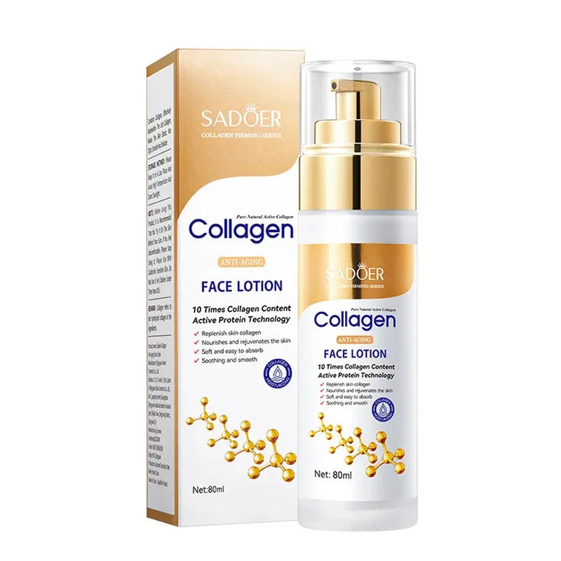 SADOER Collagen Facial Serum Face Lotion Moisturizing Face Emulsion Oil Control Water Anti Wrinkle Refreshing Facial Essence