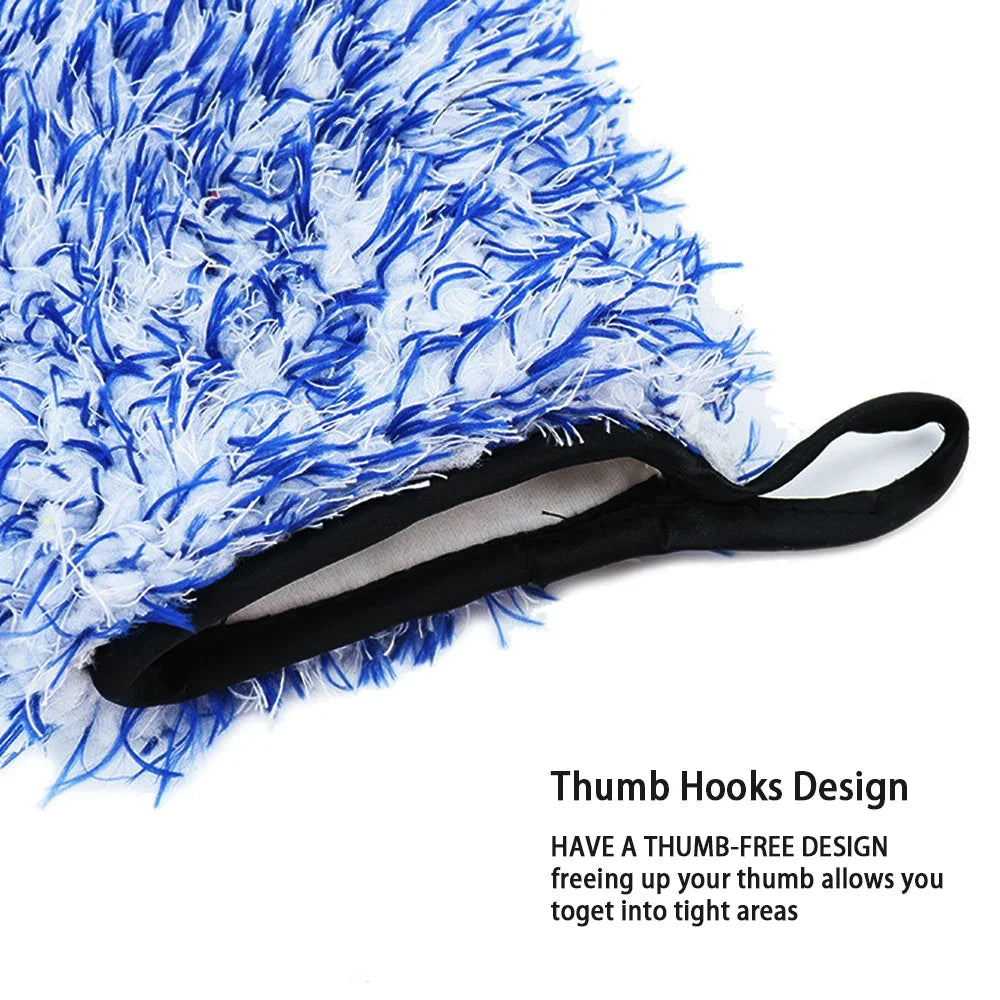 Cleaning Tools Car Wash Gloves Auto Microfiber Wheel Beauty Anti-Scratch Thickened Water-Absorbent Gloves 1pcs Auto Gadgets