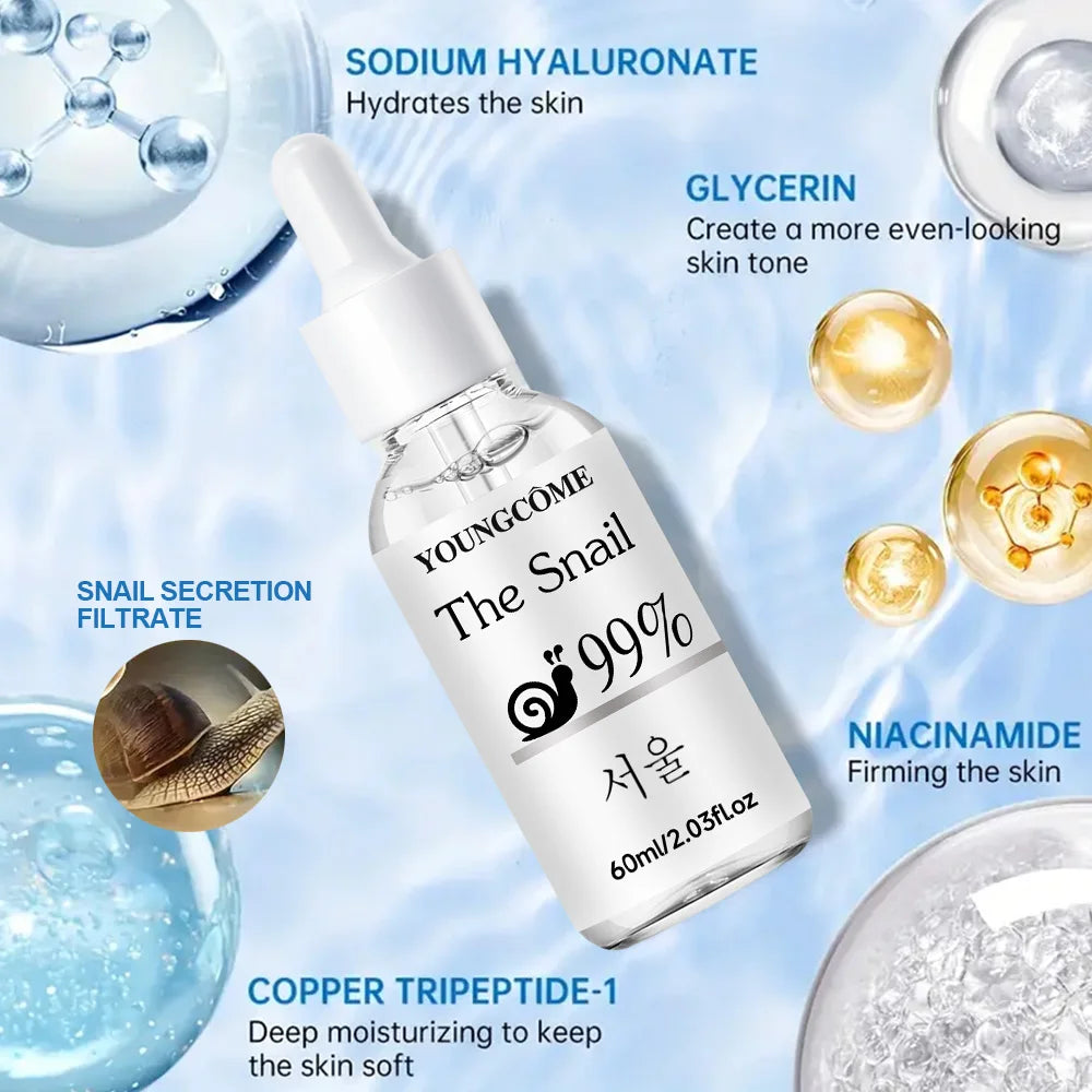 Snail Essence Soothing Face Serum Facial All in One Facial Serum Hydrating and Moisturizing Skin Care