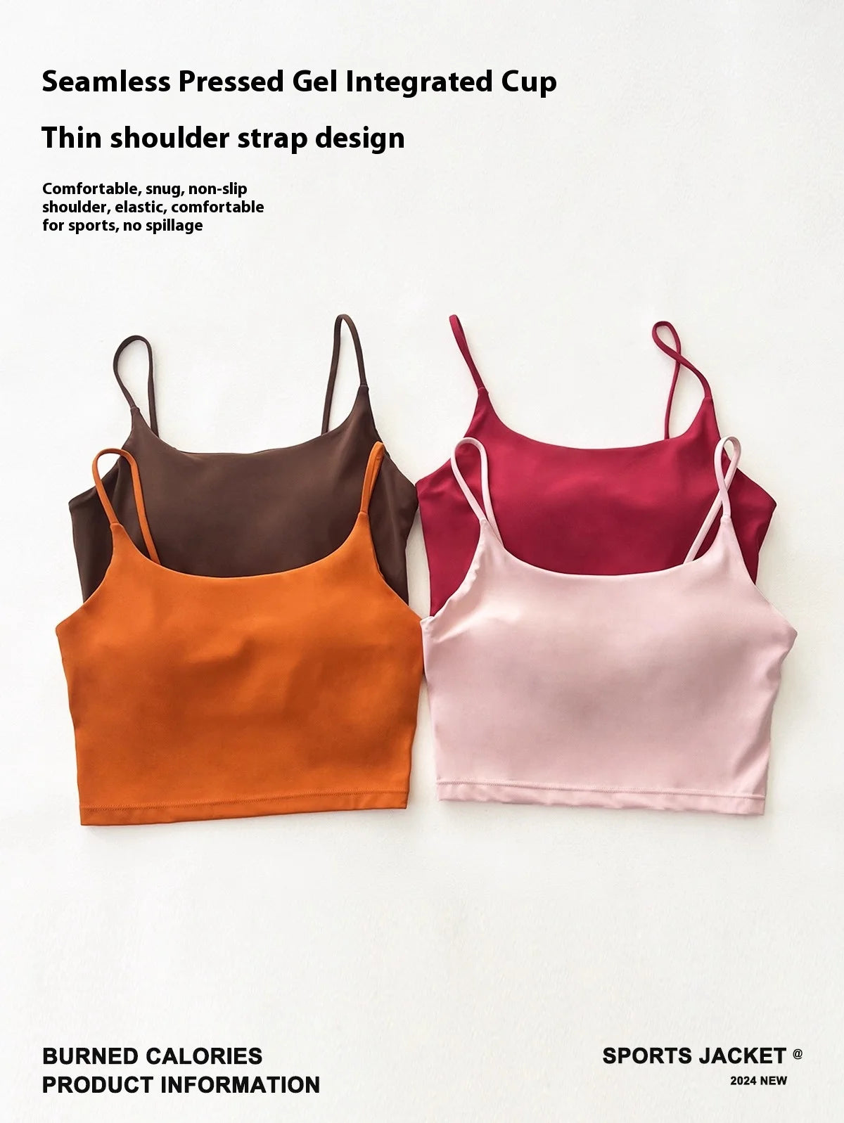 Seamless Naked Sensation Sports Bra – High Support Workout Top for Running, Gym, Pilates & Yoga, Breathable Anti-Bounce Fitness