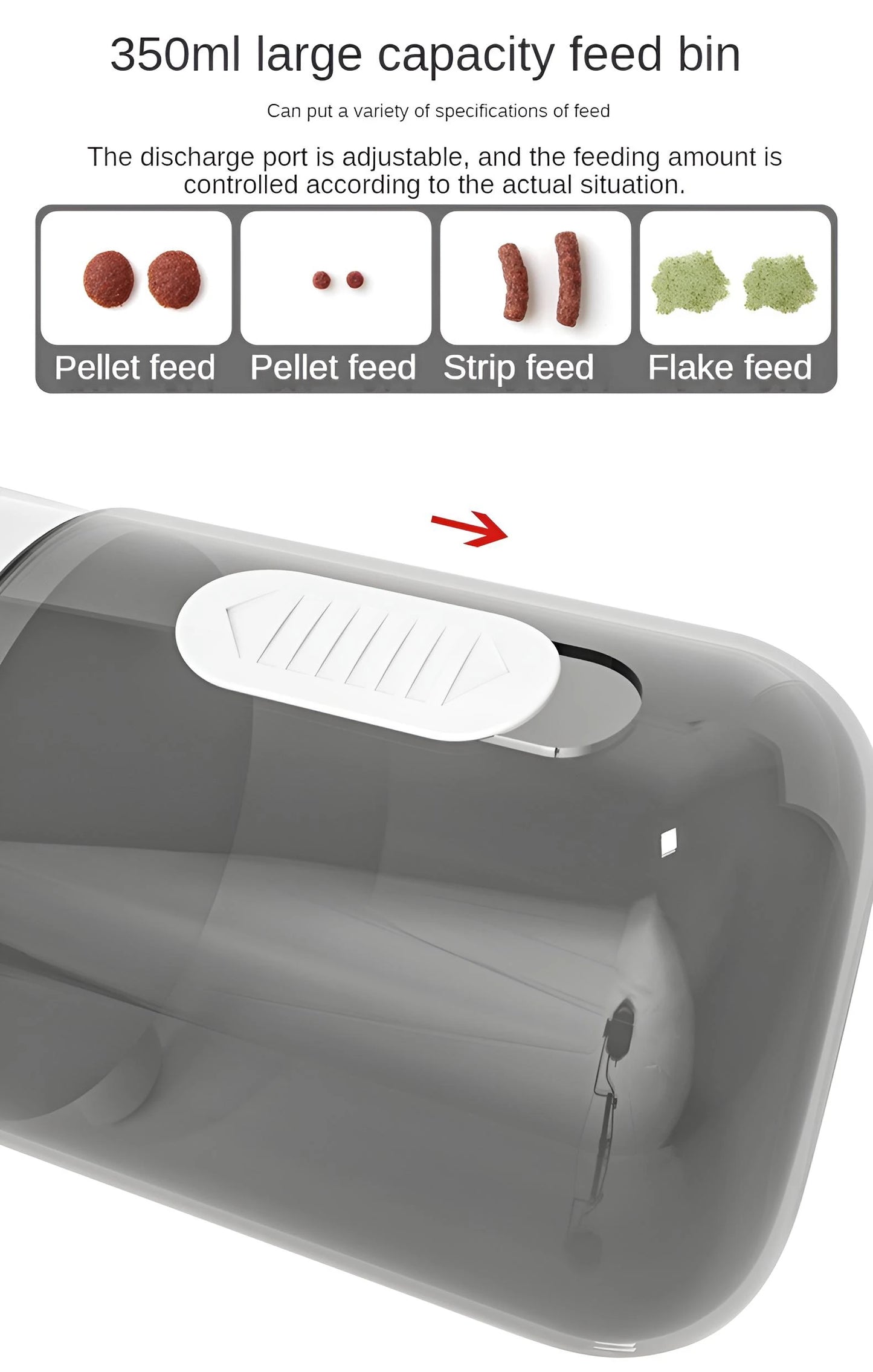 Automatic Fish Feeder with Smart Timer, 3 Feeding Modes, Large Capacity & Quiet for Aquarium Fish/Turtles