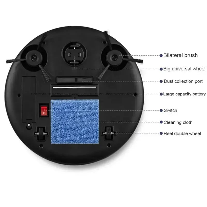 Smart Sweeping Robot Mini Silent Vacuum Cleaner Sweep Mop Brush Three-in-one Multi-function Intelligent Cleaning Machine