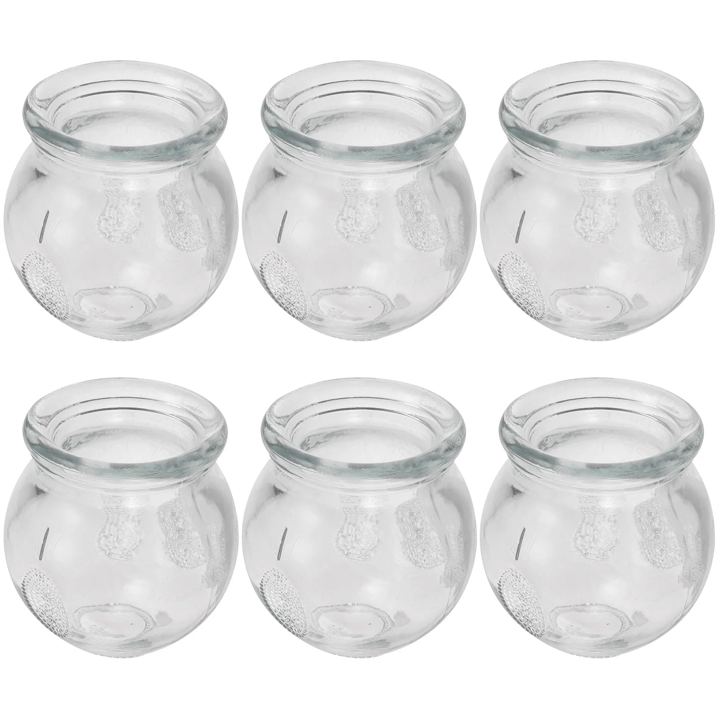 6Pcs Gua Sha Therapy Cans Body Set Chinese Set Glass Fire Can Hand Tools Appliance Cupping Cup Massager Scraping Cupping Cups