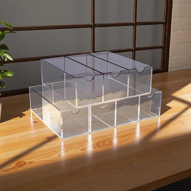 Home Organization Essentials: PP Desktop Storage Case for Chargers, Cables, Cards, Clear and Moisture-proof