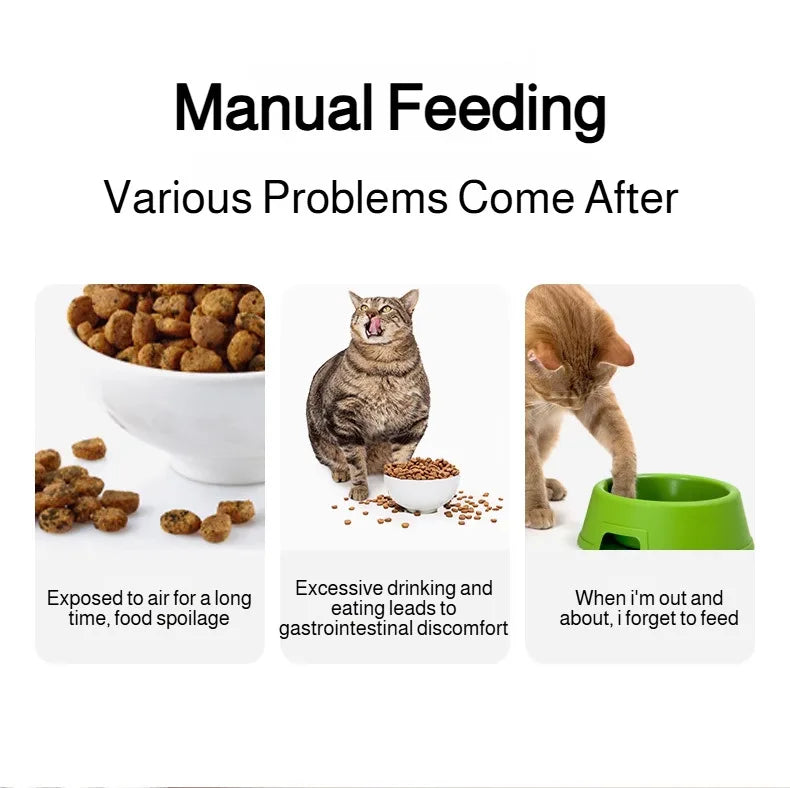 Pet Smart Sensor Feeder Automatic Sensor Open Lid Feeding Machine Cat Food Moistureproof Neck Care Smart Feeder for Small Dog