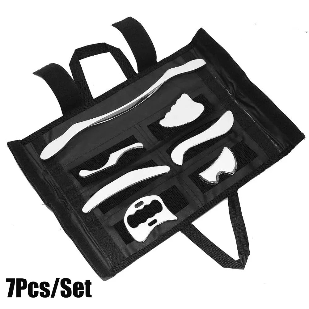1/4/5/7pcs Stainless Steel Gua Sha Scraping Massage Tool Set IASTM Tools Great Soft Tissue Mobilization Tool