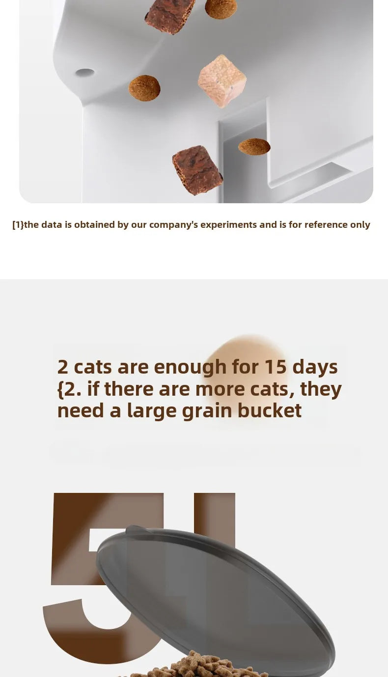 Pet Smart Cats Automatic Feeder Sealed Against Moisture Timer Quantitative Remote Cat Feeders 4l Capacity Pet Products