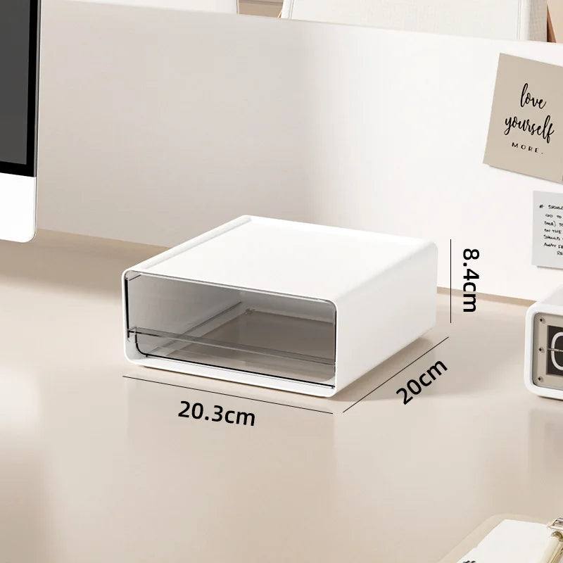 Simple Der Sle Desktop Organizer Cosmetic Storage Cabinet Office Document Storage Box Multi ids Space Saver