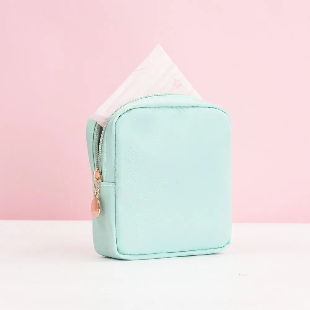 Fashion Multicolor Sanitary Pad Bags Home Organization Portable Pad Pouch Makeup Bags