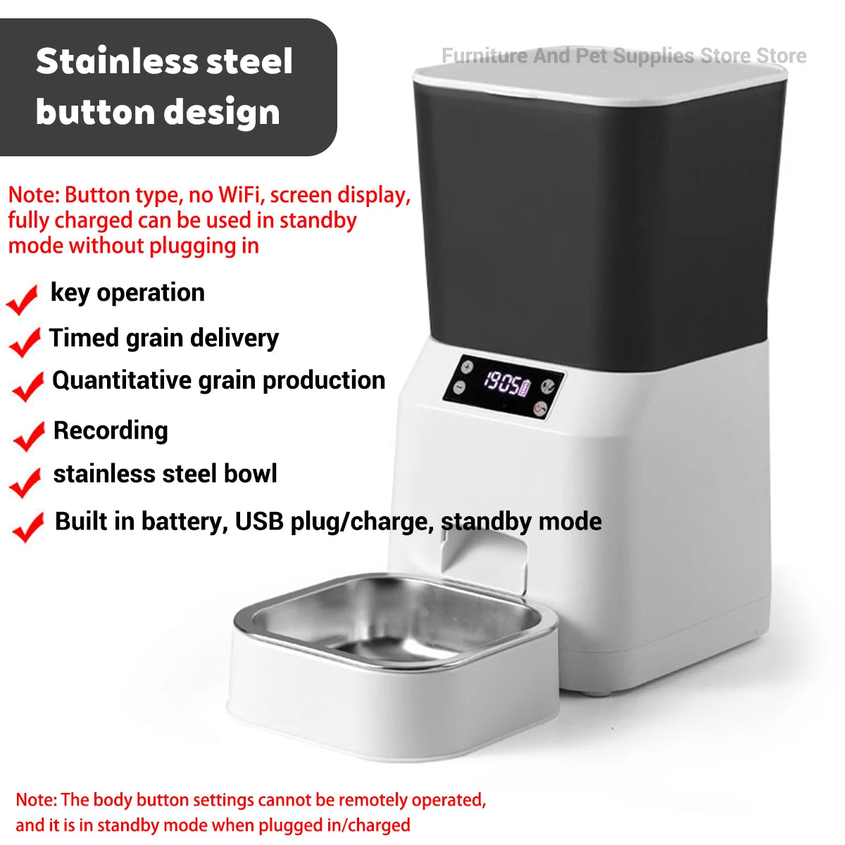 4.5L Smart pet feeder automatic cat feeder dog slow feeder timed and quantified automatic cat food dispenser cat and dog bowl