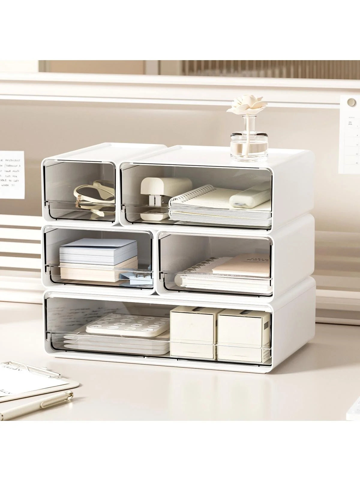 Simple Der Sle Desktop Organizer Cosmetic Storage Cabinet Office Document Storage Box Multi ids Space Saver
