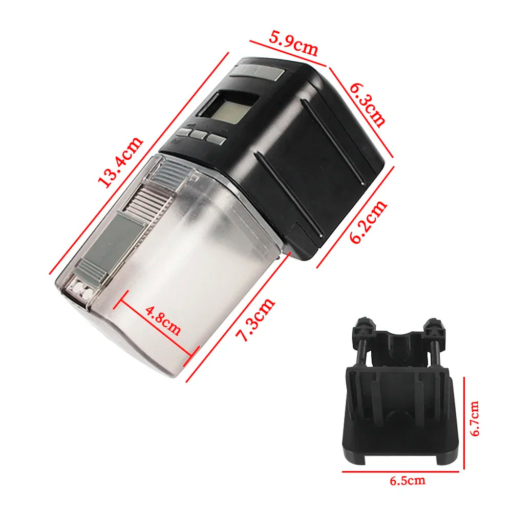 Automatic Fish Feeder Smart Fish Food Dispensers with LCD Indicates Aquarium Timer Smart Aquarium Feeder Power Saving