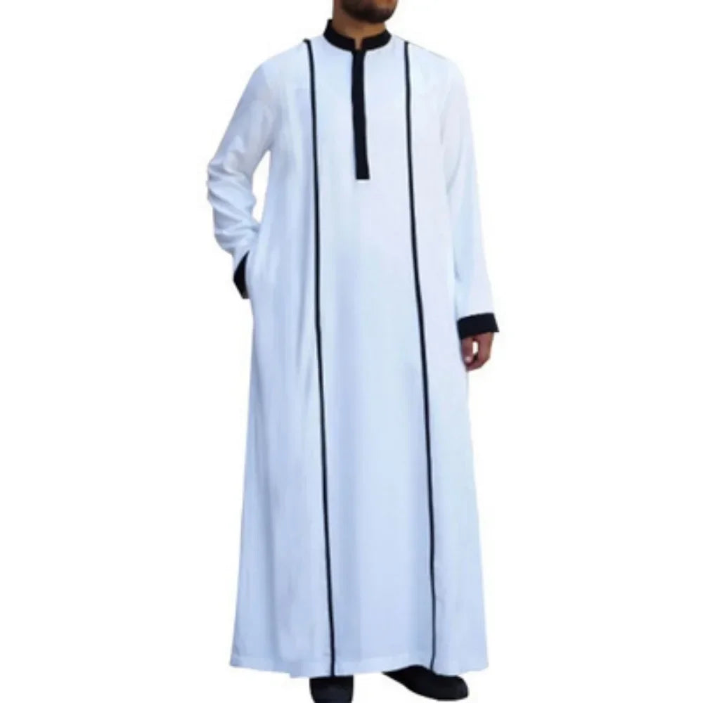 Muslim Robes Cosplay Men Traditional Eid Middle East Islamic Arab Caftan Jubba Thobe Islam Kaftan Fashion Loose Clothing