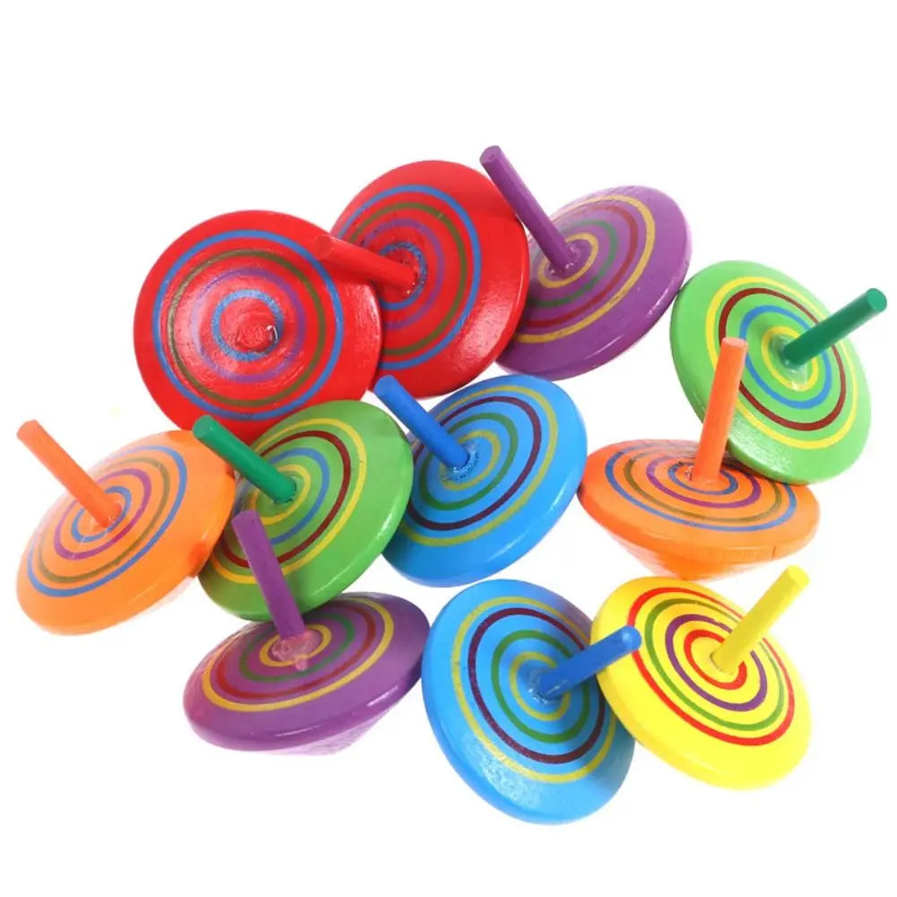 Toys Educational Game Peg-Top Spinning Top Wooden Rotate Gyro Desktop Spinning Top Woode Spinning Top Toy Wooden Gyro Toys